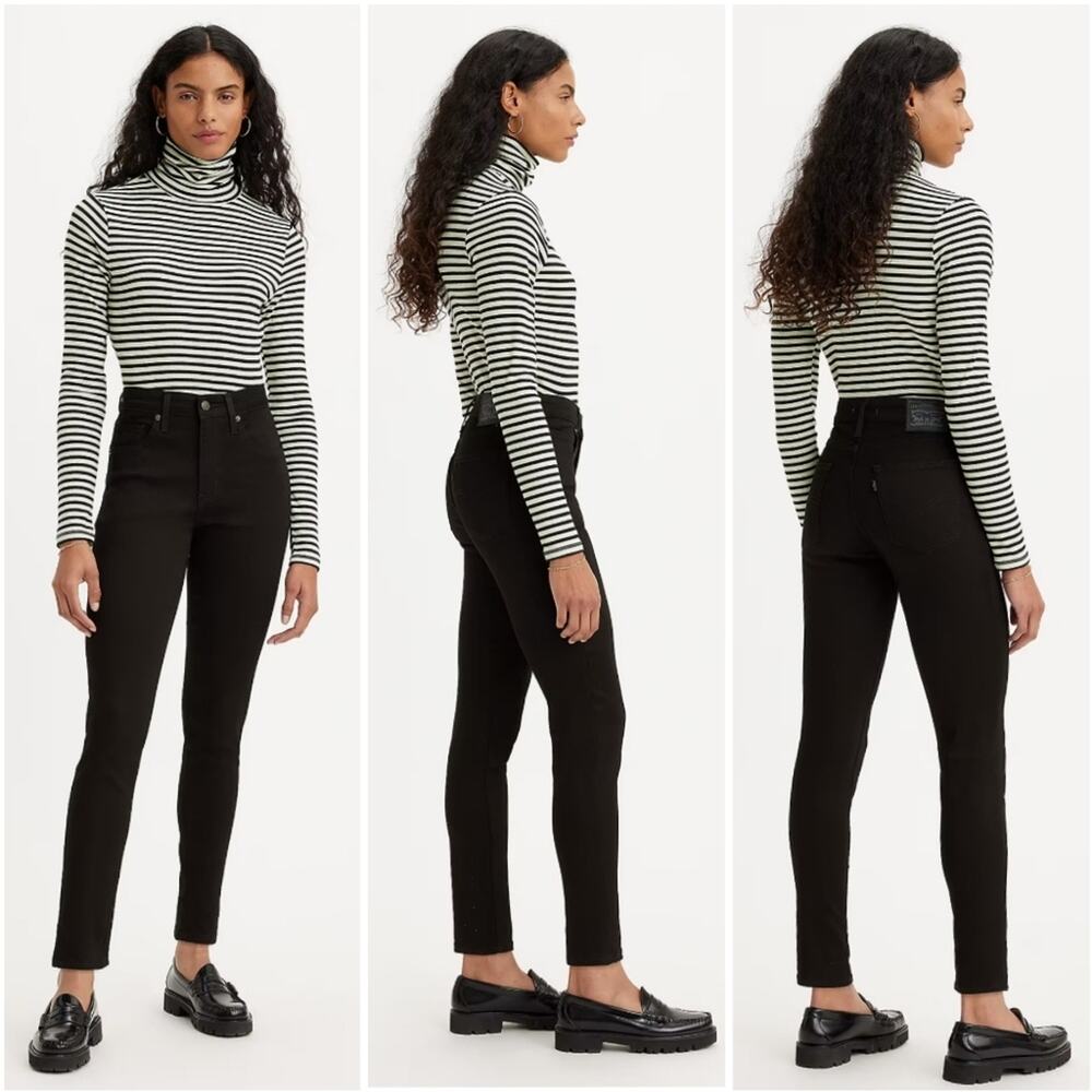 Levi's Women's 721 High Rise Skinny Jeans Black Size 34